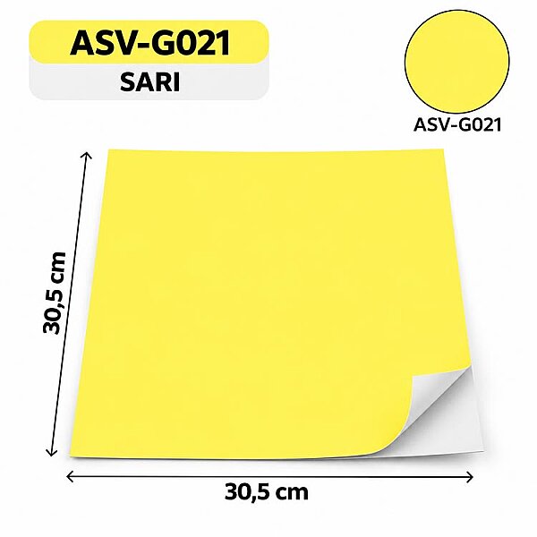 Kendinden Yapışkanlı PVC Kesim Folyosu 30,5 × 30,5 cm – 20 Adet - 3