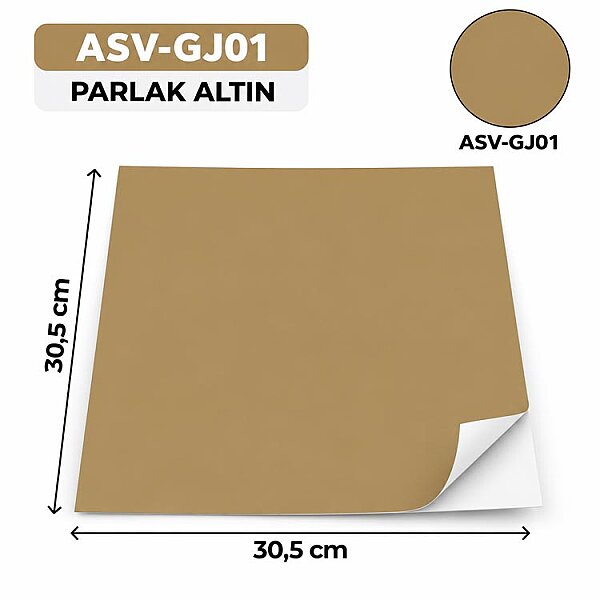 Kendinden Yapışkanlı PVC Kesim Folyosu 30,5 × 30,5 cm – 20 Adet - 8