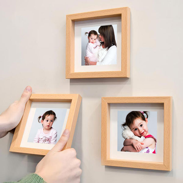 Yapışkanlı Sök Tak 3 lü Paket Paspartulu Çerçeve - Ahşap - 2