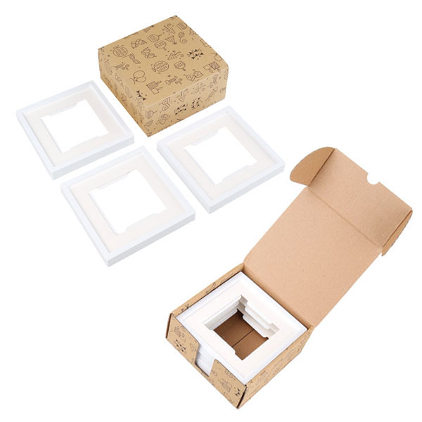 Yapışkanlı Sök Tak 3 lü Paket Paspartulu Çerçeve - Beyaz - 1